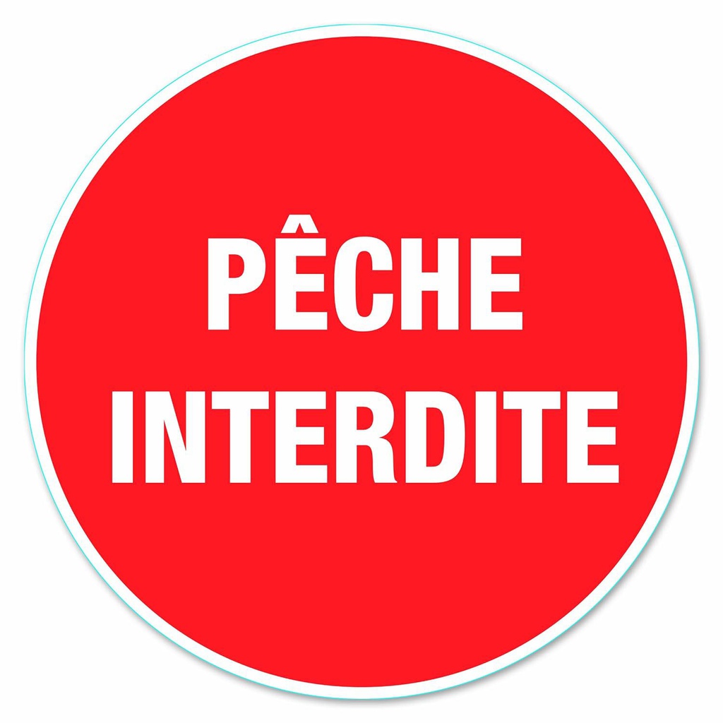 DISQUE PECHE INTERDITE PVC ADHESIF D280MM