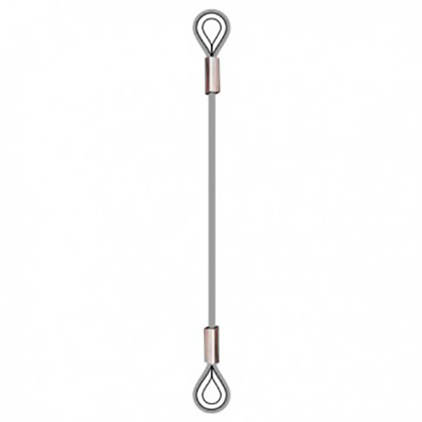ELINGUE CABLE 1 BRIN MANCHONNEE+COSSEE ACIER GALVA 2.1T D14MMX2M