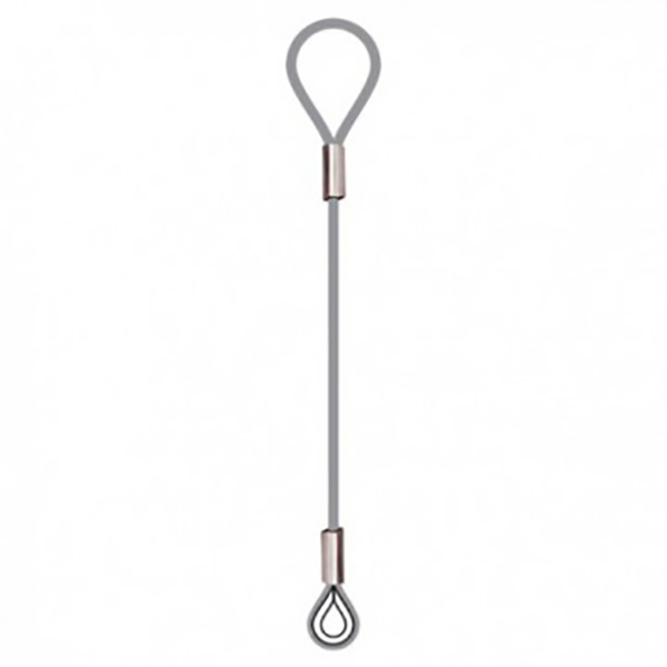 ELINGUE CABLE 1 BRIN MANCHONNEE+COSSEE ACIER GALVA 2.7T D16MMX3M