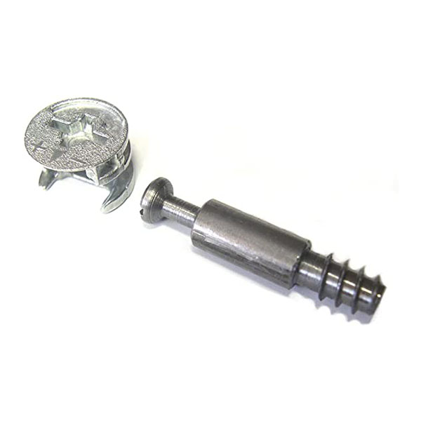 FERRURE ENCASTREE EXCENTRIQUE 15MM HAUTEUR 14MM AVEC GOUJON VIS EURO POUR PANNEAU DE 19MM
