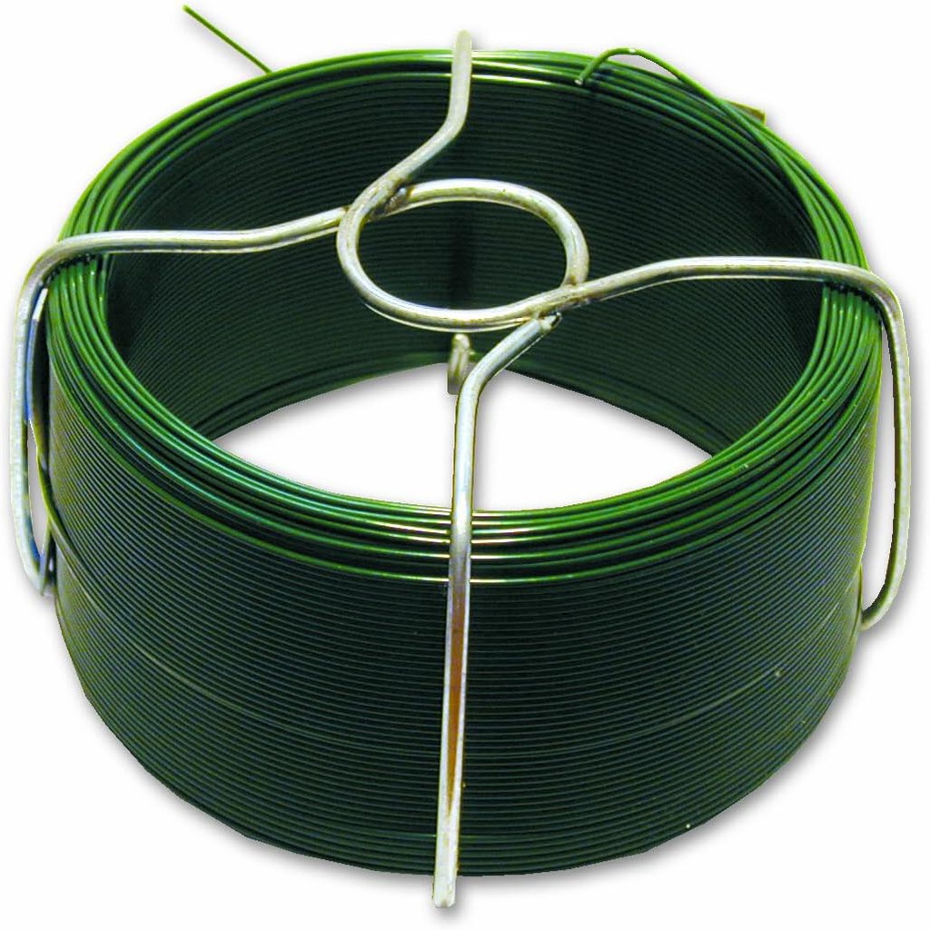 FIL ACIER PLASTIFIE VERT DIAMETRE EXTERIEUR 1.4MM L30M
