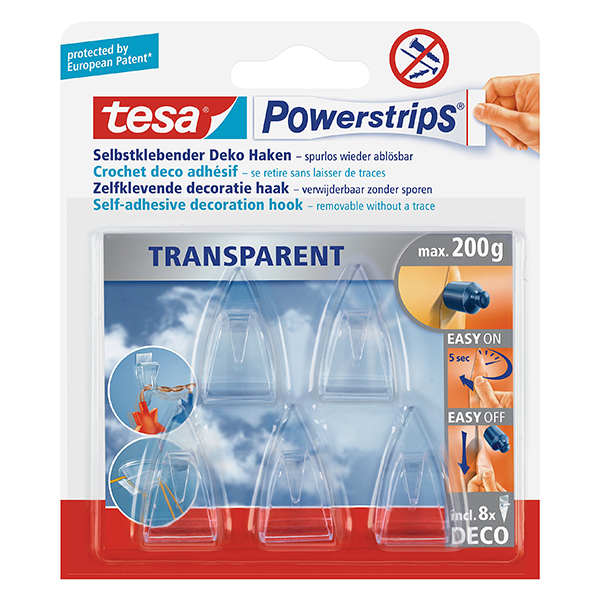 CROCHET DE FIXATION DECO TRANSPARENT