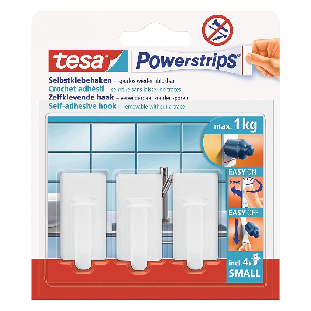CROCHET DE FIXATION CLASSIQUE S BLANC (X3)