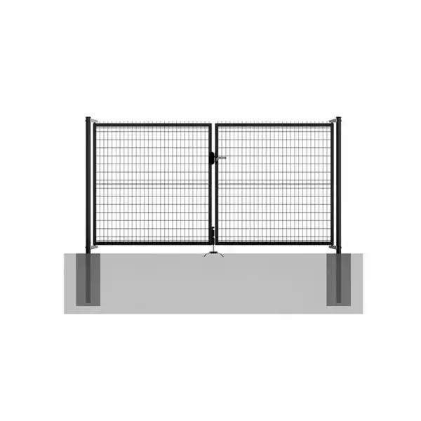 PORTAIL BEKAFOR VERT PIVOTANT DOUBLE 3M X H 1M53