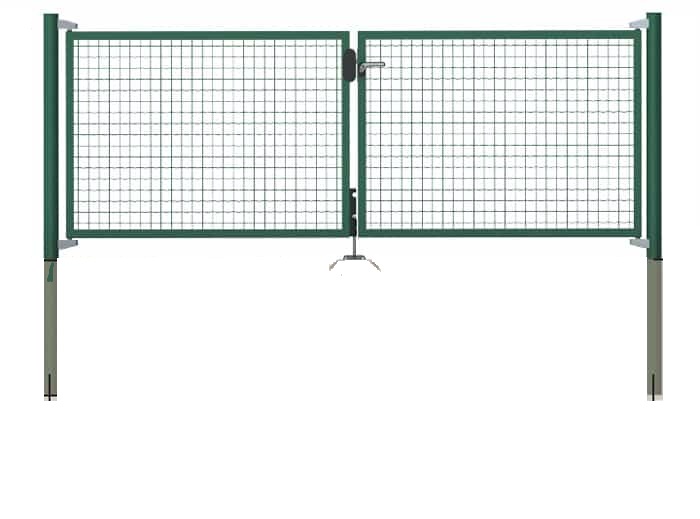 PORTAIL FORTINET VERT PIVOTANT DOUBLE 4M X H 1M95