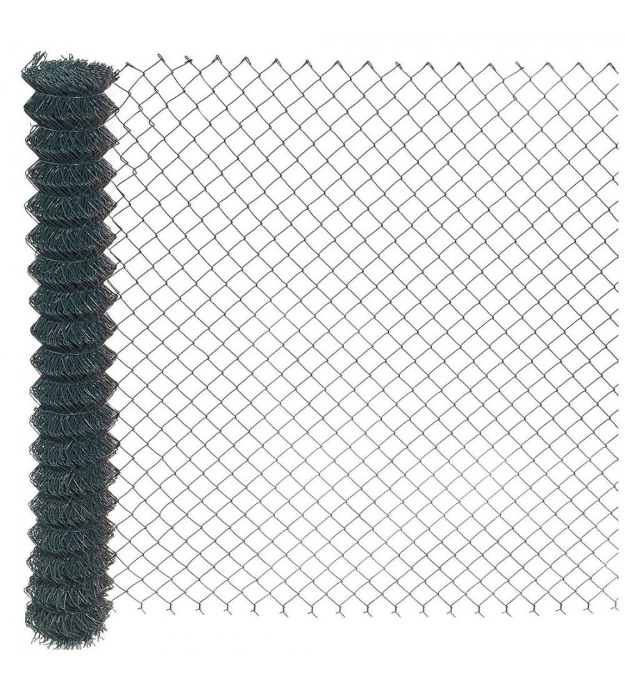 GRILLAGE SIMPLE TORSION PLASTIFIE 25MX1M50 VERT - ROULEAU DE 25 M