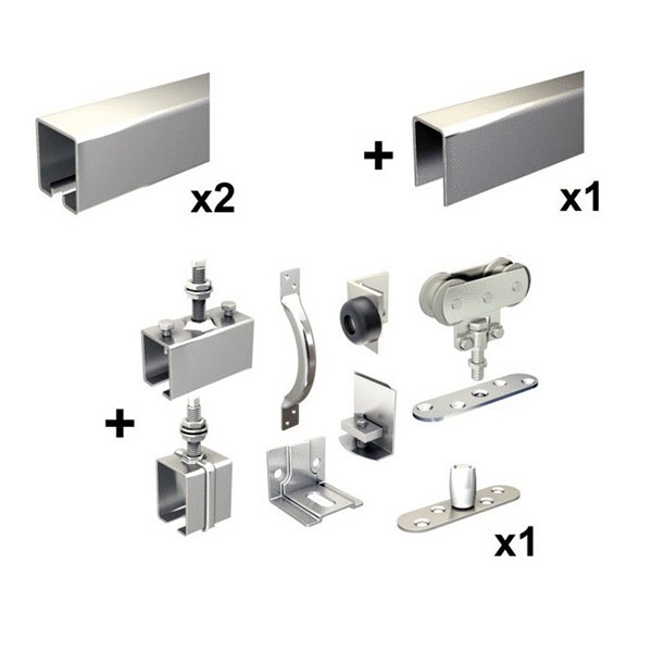 GARNITURE DE PORTE COULISSANTE 3530-U L=2M MAX - 80KG