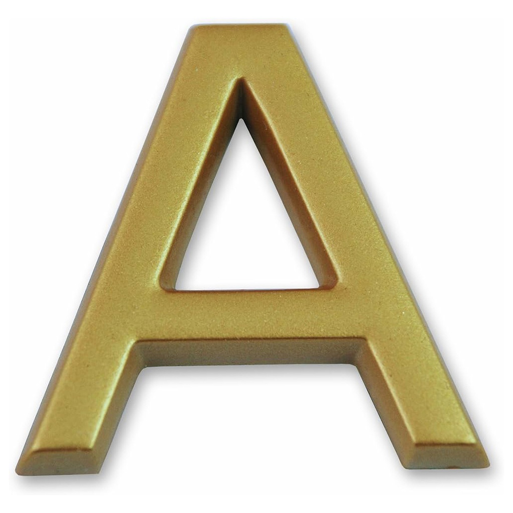 LETTRE DOREE ADHESIVE 37MM - A