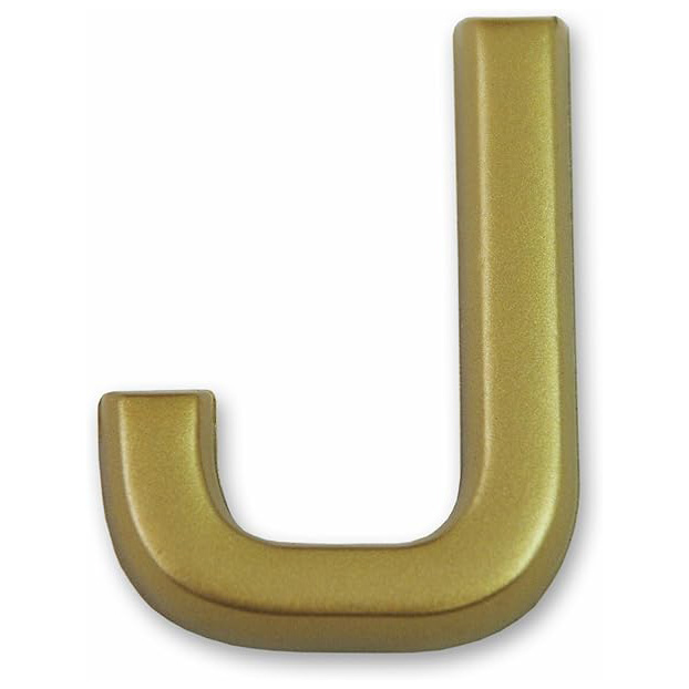LETTRE DOREE ADHESIVE 37MM - J