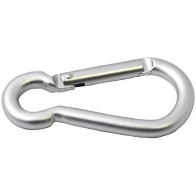 MOUSQUETON PORTE-CLES ALUMINIUM GRIS L50MM