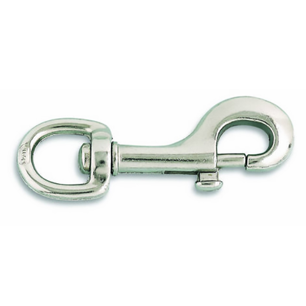 3 MOUSQUETONS POMPE TOURET ZAMAK NICKELE L63MM