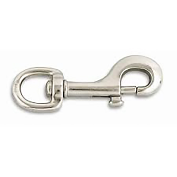 MOUSQUETONS POMPE TOURET ZAMAK NICKELE L75MM