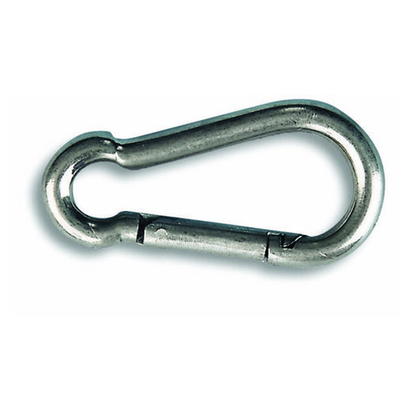 MOUSQUETON POMPIER INOX 166KG D6MM L60MM