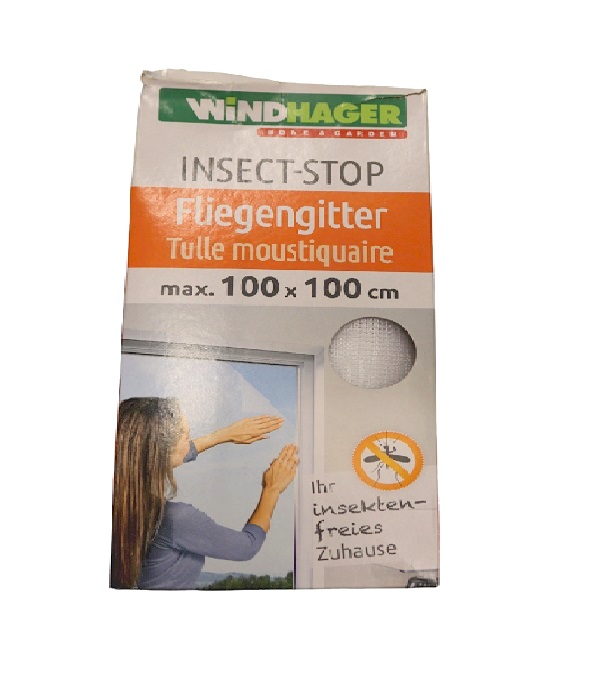 MOUSTIQUAIRE BANDE AUTO-AGRIPPANTE 100X100CM BLANC