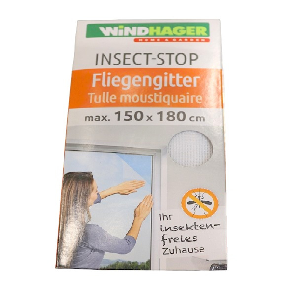 MOUSTIQUAIRE BANDE AUTO-AGRIPPANTE 150X180CM BLANC