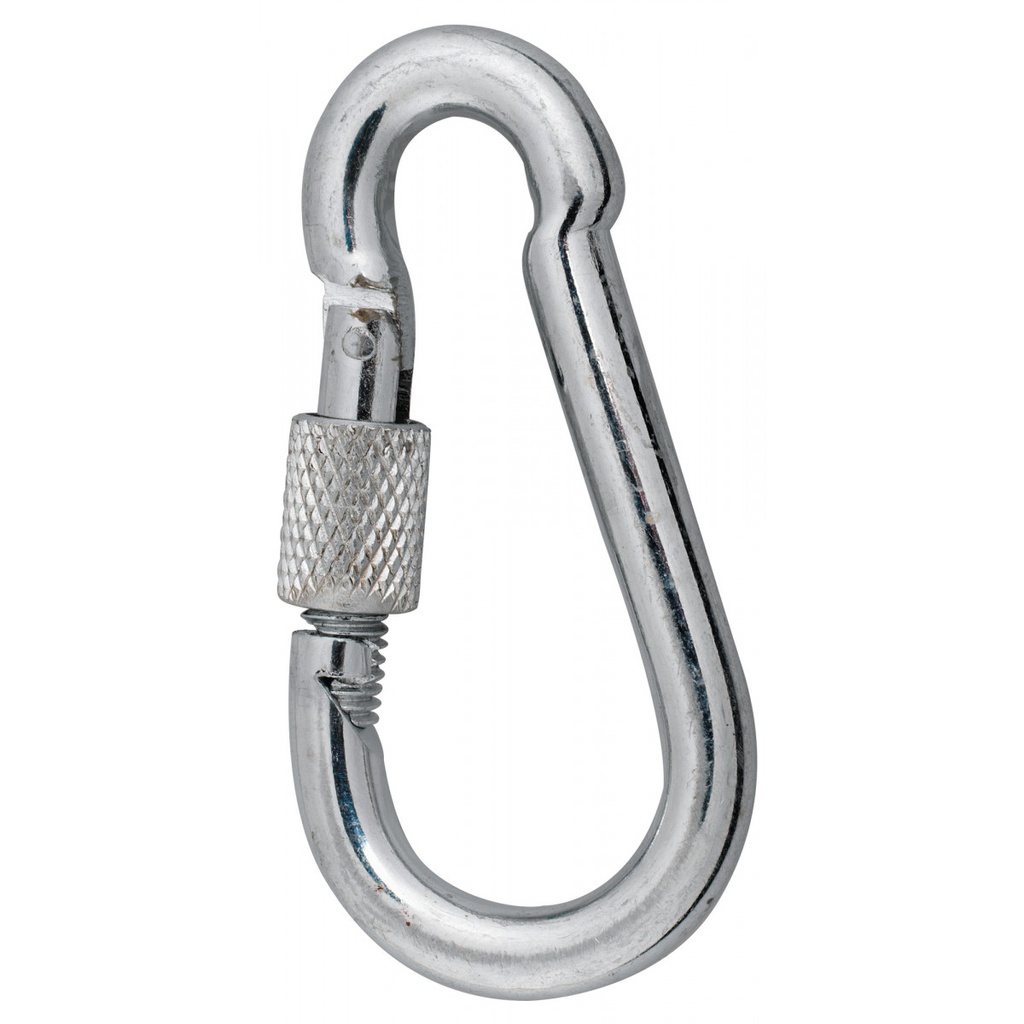 MOUSQUETON A VIS ACIER ZINGUE 120KG D8MM L80MM