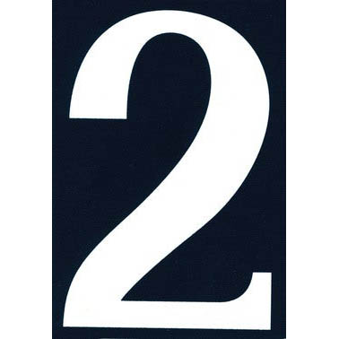 NUMERO DE RUE PVC ADHESIF 110X75MM - 2