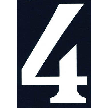 NUMERO DE RUE PVC ADHESIF 110X75MM - 4