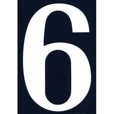 NUMERO DE RUE PVC ADHESIF 110X75MM - 6