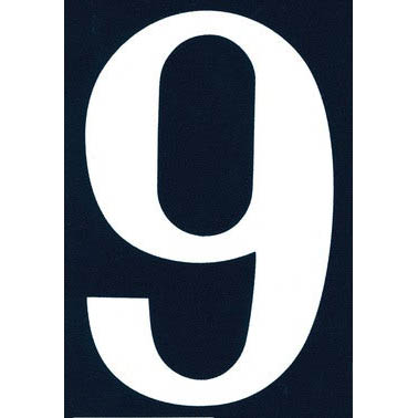 NUMERO DE RUE PVC ADHESIF 110X75MM - 9