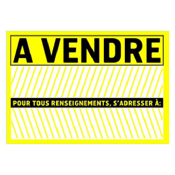 PANNEAU A VENDRE PVC ADHESIF 275X190MM