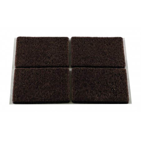 PATIN RECTANGLE ADHESIF FEUTRE BR 25X35 X6