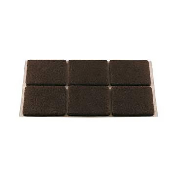 PATIN CARRE ADHESIF FEUTRE BR 24X24 X9