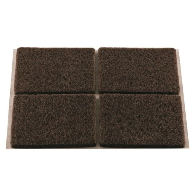 PATIN RECTANGLE ADHESIF FEUTRE BR 85X105 X1