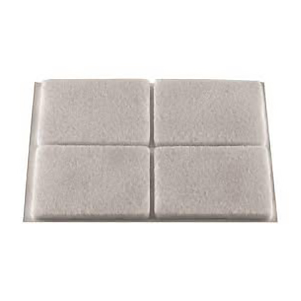 PATIN RECTANGLE ADHESIF FEUTRE BL 85X105X1