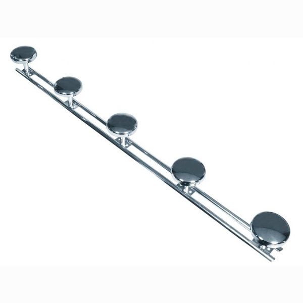 PATERE 5T 5C ACIER CHROME BOULE BOIS