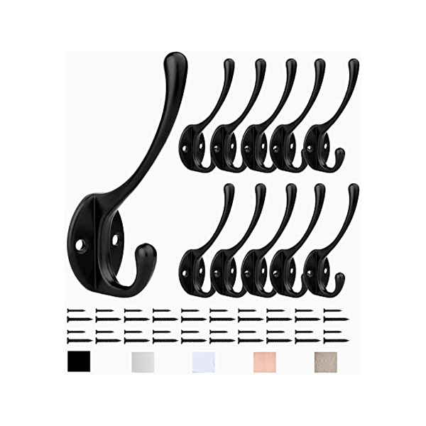 CROCHET PATERE ALU NOIR H70 P50 RD X1