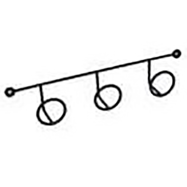 PATERE FIL RING 3T D6 L385 ACIER NOIR