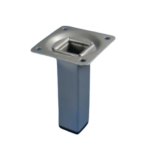 PIED TABL CARRE 200 GRIS