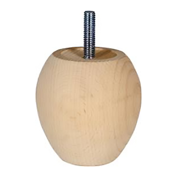 PIED BOULE L D70 H70 HETRE BRUT (F)