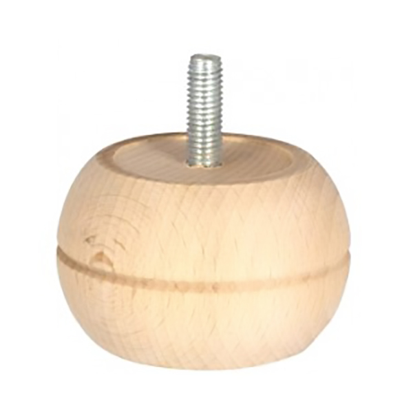 PIED BOULE C D65 H40 HETRE BRUT (P)