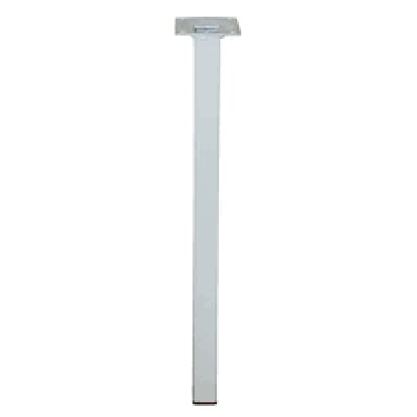 PIED 25X25 M10 ACIER BLANC H700