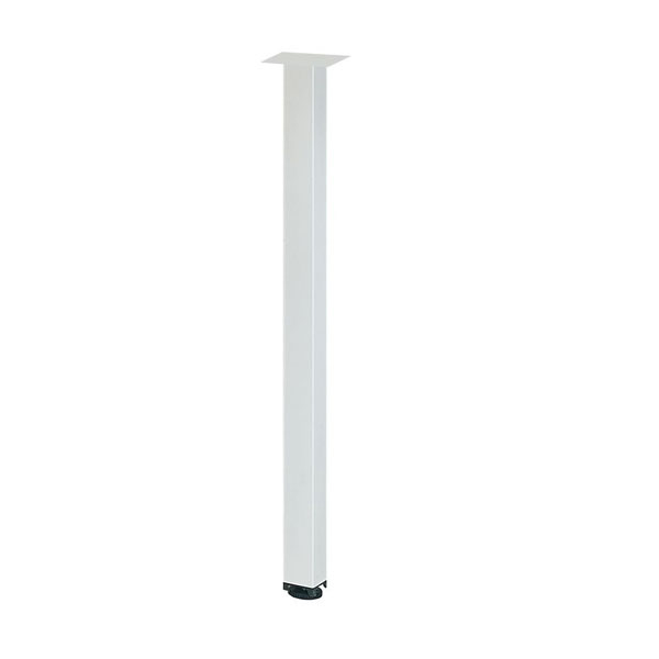 PIED 25X25 M10 ACIER BLANC H200