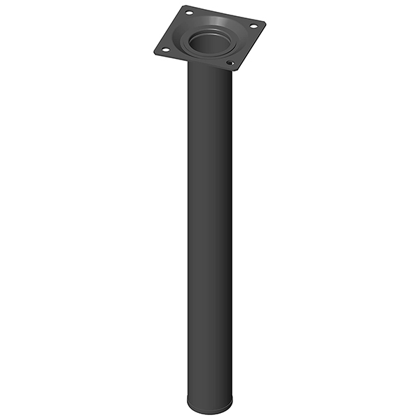 PIED D30 M10 ACIER NOIR H200