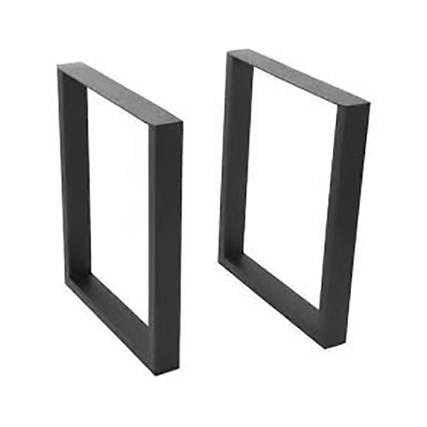 PIED METAL ACIER NOIR L100 H400 P50