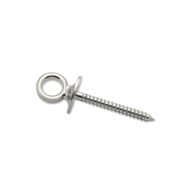 2 PITONS OEIL VIS BOIS INOX D6MMX30MM