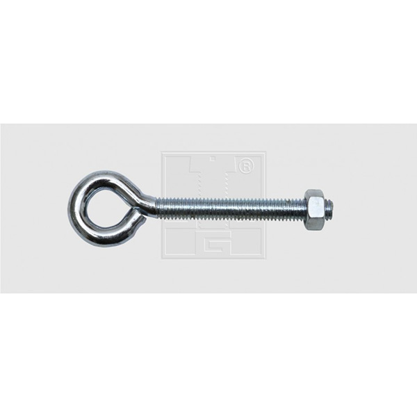 PITON A VISSER FIL MET. ZI - 4,0X30 AVEC ECROU - 6PCS