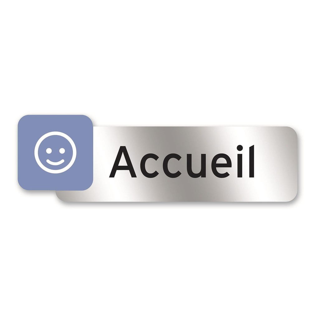 PLAQUE ACCUEIL POLYCARBONATE ADHESIVE 160X50MM