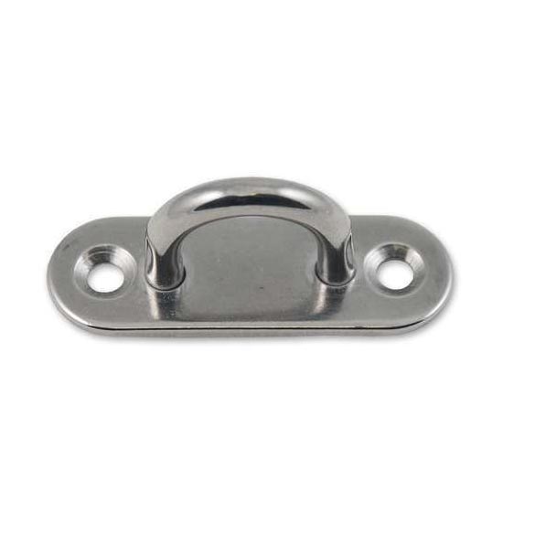 2 PLATINES OEIL INOX ENTRAXE 17MM D60X20MM