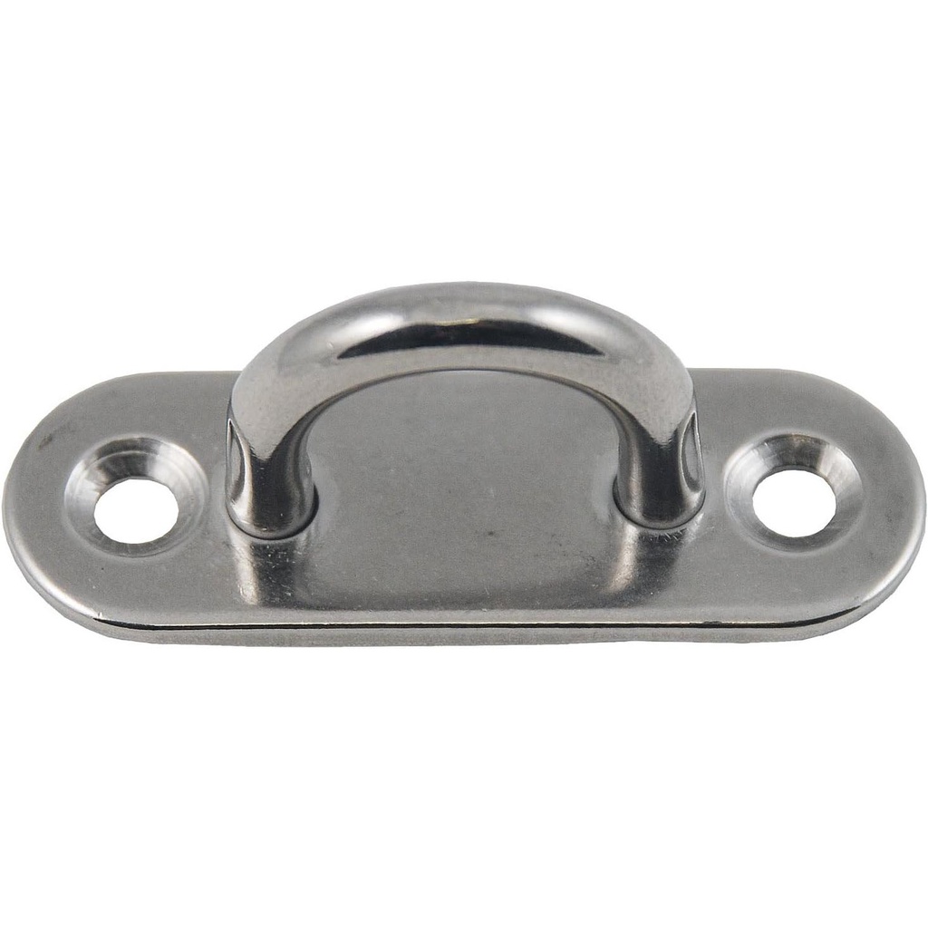 2 PLATINES OEIL INOX ENTRAXE 12MM D45X15MM