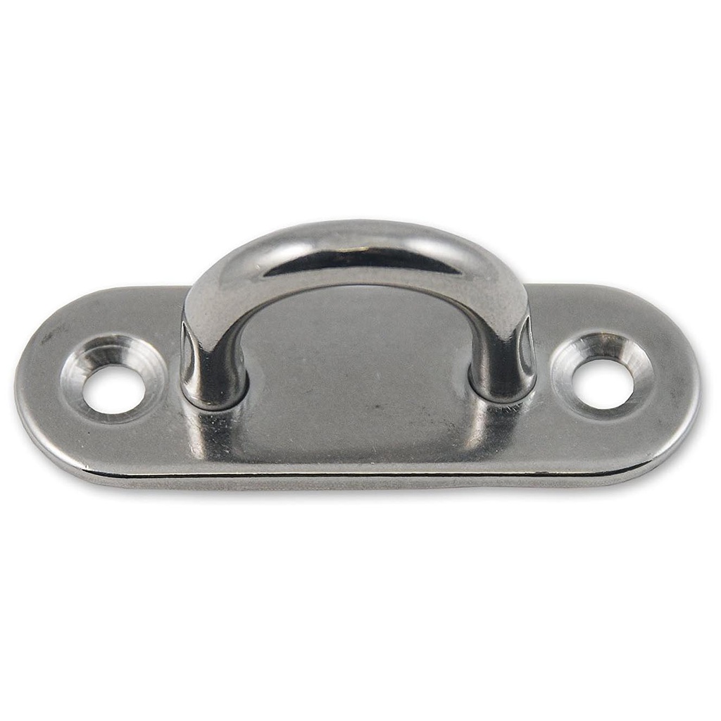2 PLATINES OEIL INOX ENTRAXE 20MM D80X26MM