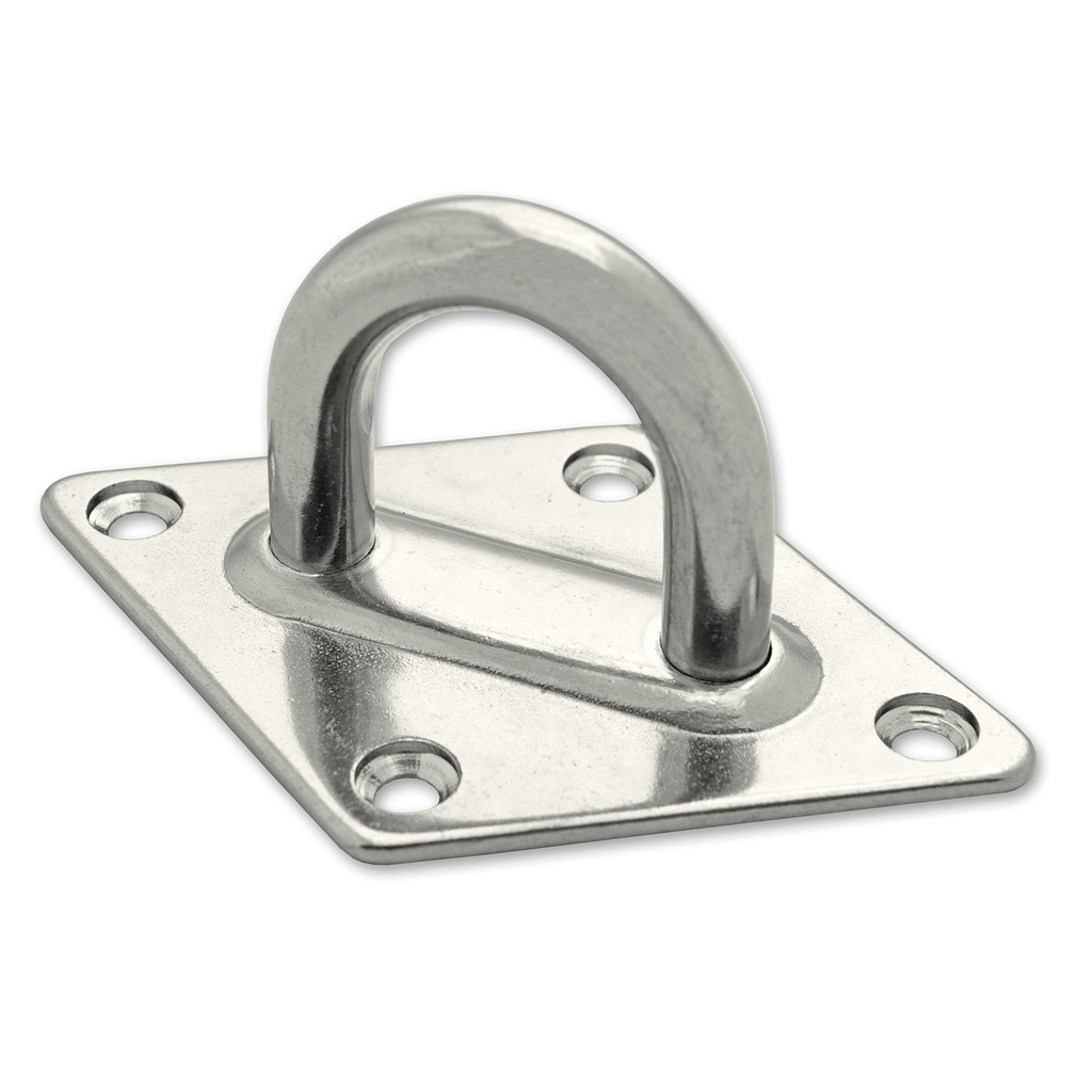 PLATINE LOSANGE OEIL INOX D12MMX32MM