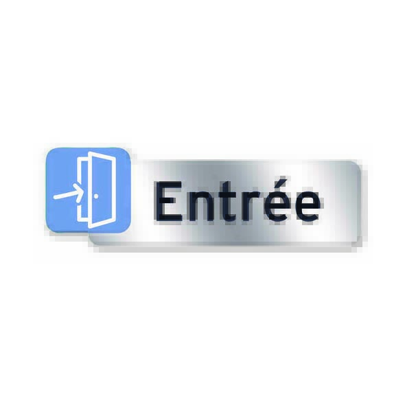 PLAQUE ENTREE POLYCARBONATE ADHESIVE 160X50MM