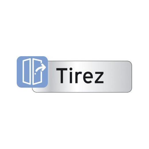 PLAQUE TIREZ POLYCARBONATE ADHESIVE 160X50MM