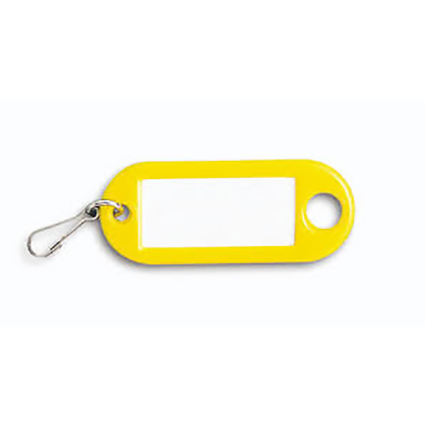 4 PORTE-ETIQUETTES + MOUSQUETON POLYETHYLENE COLORIS ASSORTIS