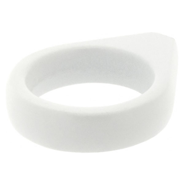 BOUTON DE MEUBLE ELLIPSE ZAMAK BLANC 36X30X9